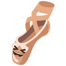 Ballet shoes and Grinning squinting face
