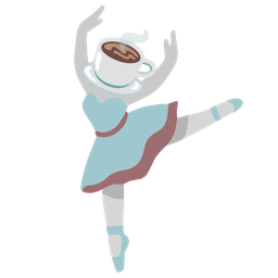 ballet shoes and hot beverage