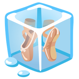 ballet shoes and ice