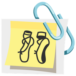 ballet shoes and linked paperclips