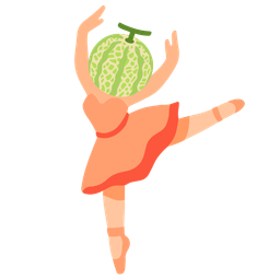 ballet shoes and melon