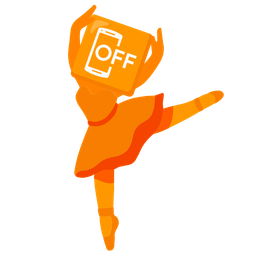 ballet shoes and mobile phone off