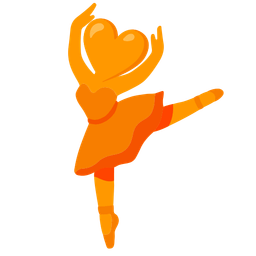 ballet shoes and orange heart