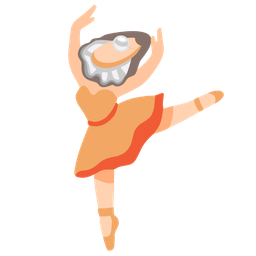 ballet shoes and oyster