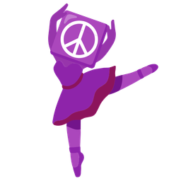 ballet shoes and peace symbol