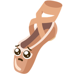 ballet shoes and pleading face