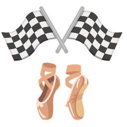 ballet shoes and racing car