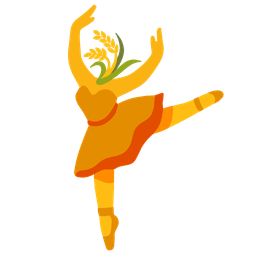 ballet shoes and sheaf of rice