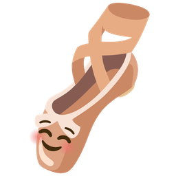 Ballet shoes and Smiling face