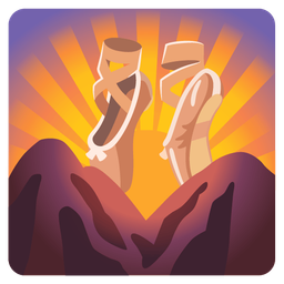 ballet shoes and sunrise over mountains