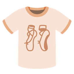 ballet shoes and t-shirt