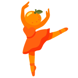 ballet shoes and tangerine