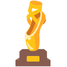 ballet shoes and trophy