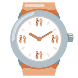 ballet shoes and watch