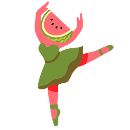 ballet shoes and watermelon