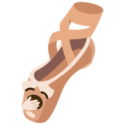 ballet shoes and yawning face