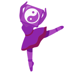 ballet shoes and yin yang