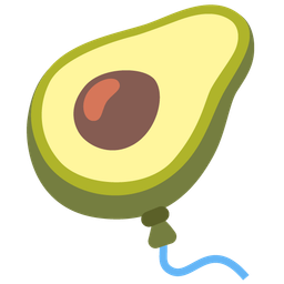 balloon and avocado