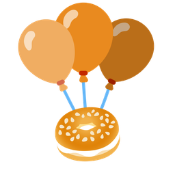 balloon and bagel