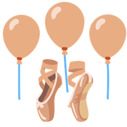 balloon and ballet shoes