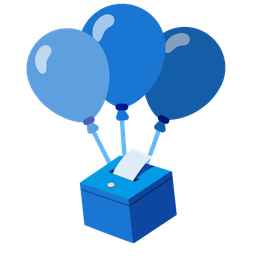 balloon and ballot box with ballot