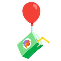 balloon and beverage box