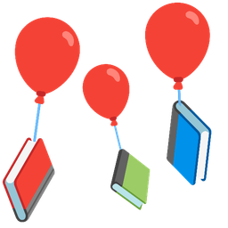balloon and books