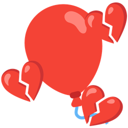 balloon and broken heart
