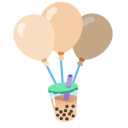 balloon and bubble tea
