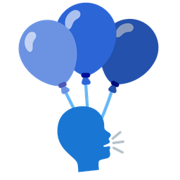 balloon and bust in silhouette