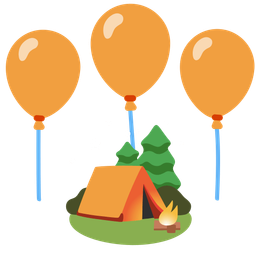 balloon and camping