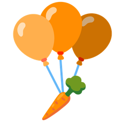 balloon and carrot