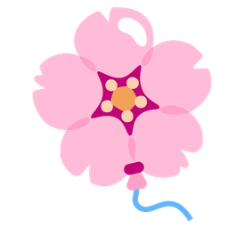 balloon and cherry blossom