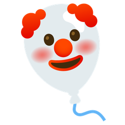 balloon and clown face