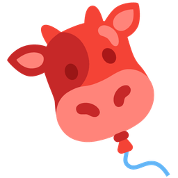 balloon and cow face