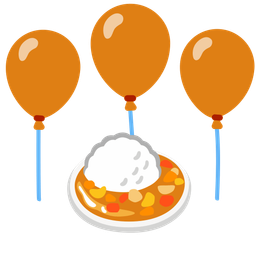 balloon and curry rice