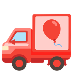 balloon and delivery truck