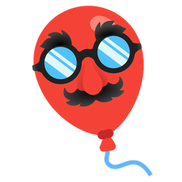 balloon and disguised face