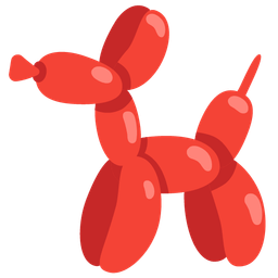 balloon and dog face