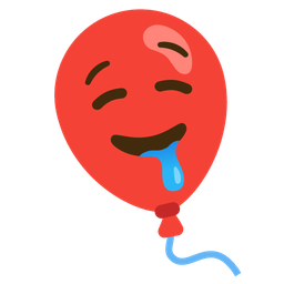 balloon and drooling face