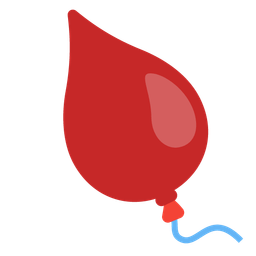 balloon and drop of blood