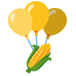 balloon and ear of corn