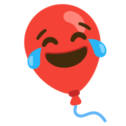 Balloon and Face with tears of joy