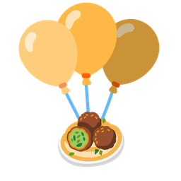 balloon and falafel
