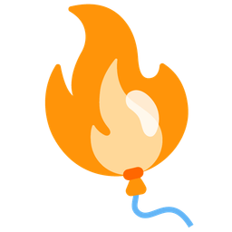 balloon and fire
