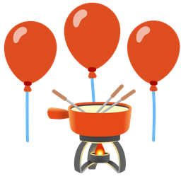 balloon and fondue