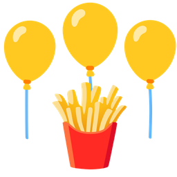balloon and french fries
