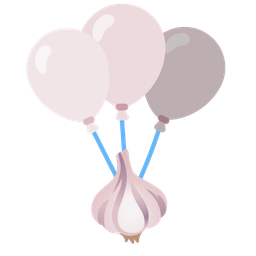 balloon and garlic