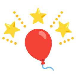 balloon and glowing star