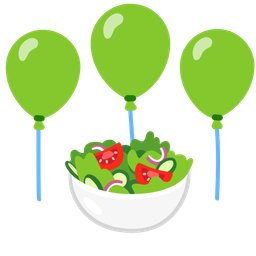 balloon and green salad